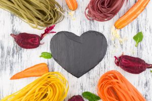 Health benefits of beetroot powder, Colored Raw Vegetable Vegetarian Pasta.